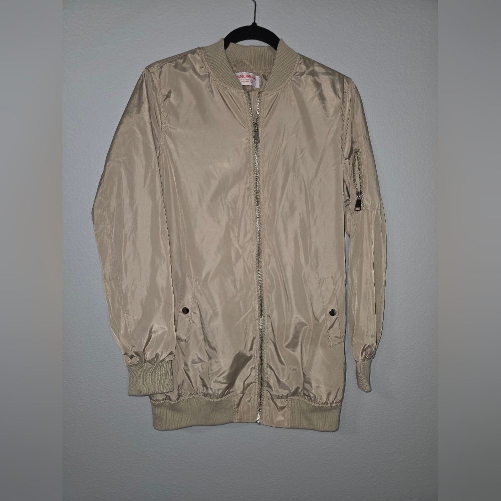Andrea Fenzi Light Tan Bomber Jacket